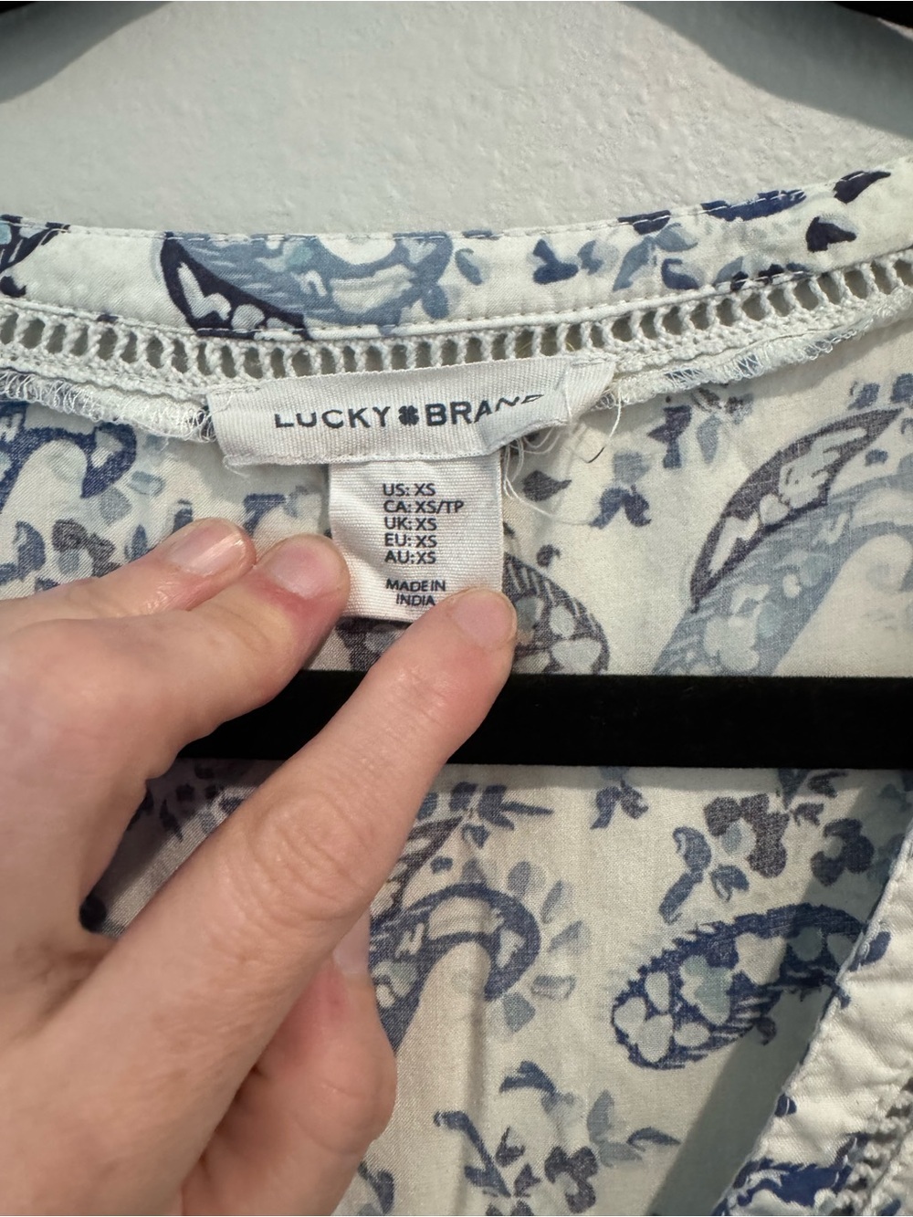 Lucky Blue & White Paisley Tie-Front Sundress - Picture 3 of 6